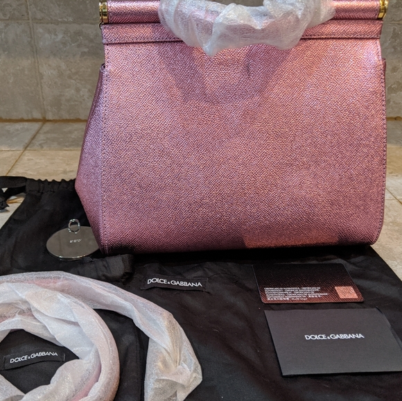 New Dolce & Gabbana Top Handle Leather Satchel - Picture 4 of 8